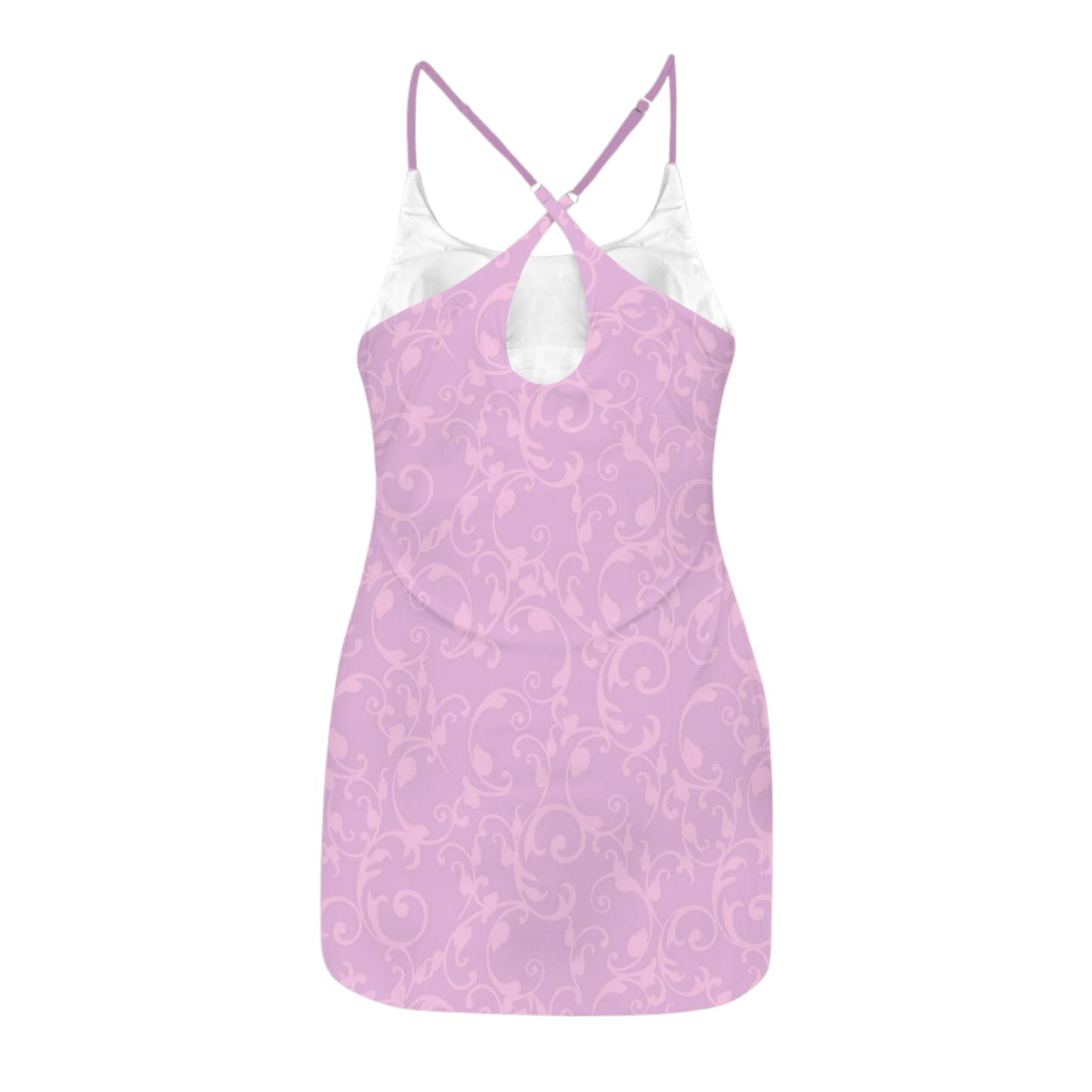 Rapunzel Swirl Lilac Criss Cross Back Active Dress