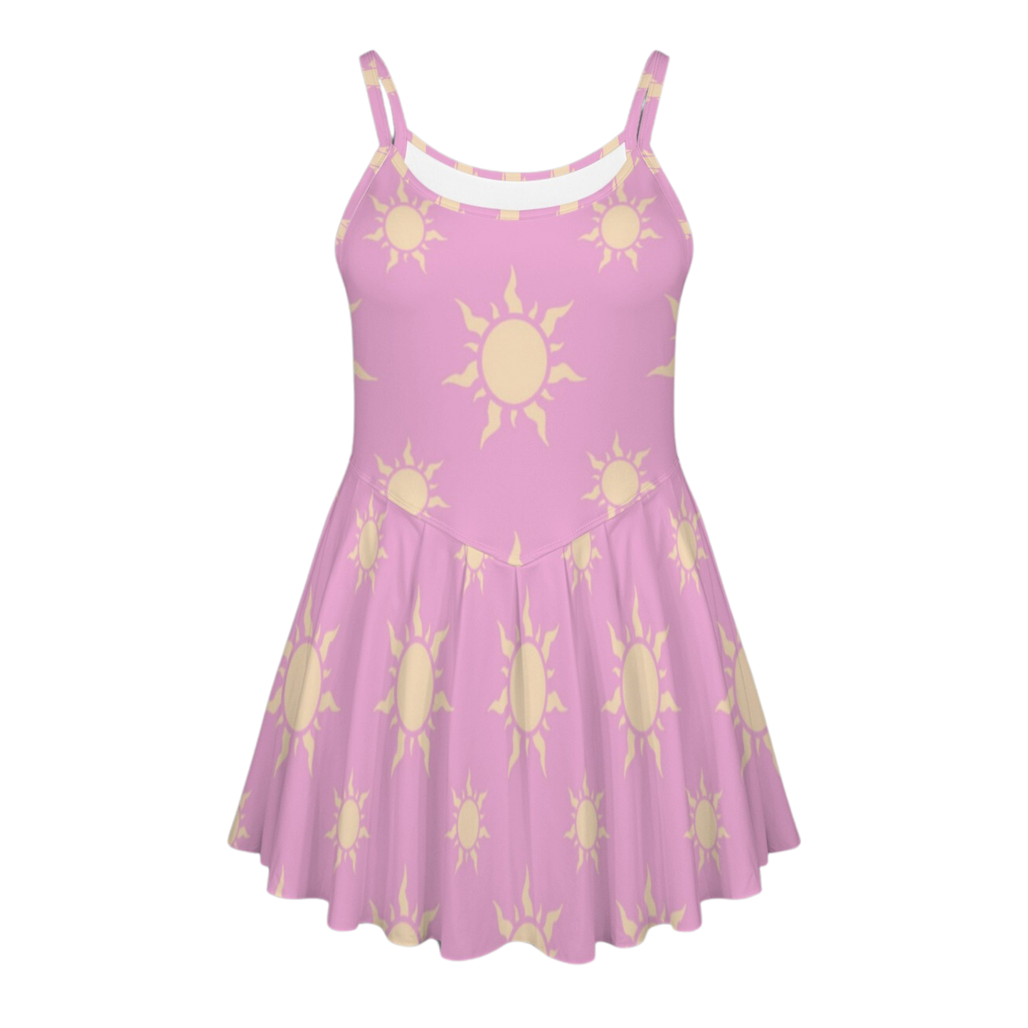 Rapunzel Lilac Suns Pleat Skirt Active Dress