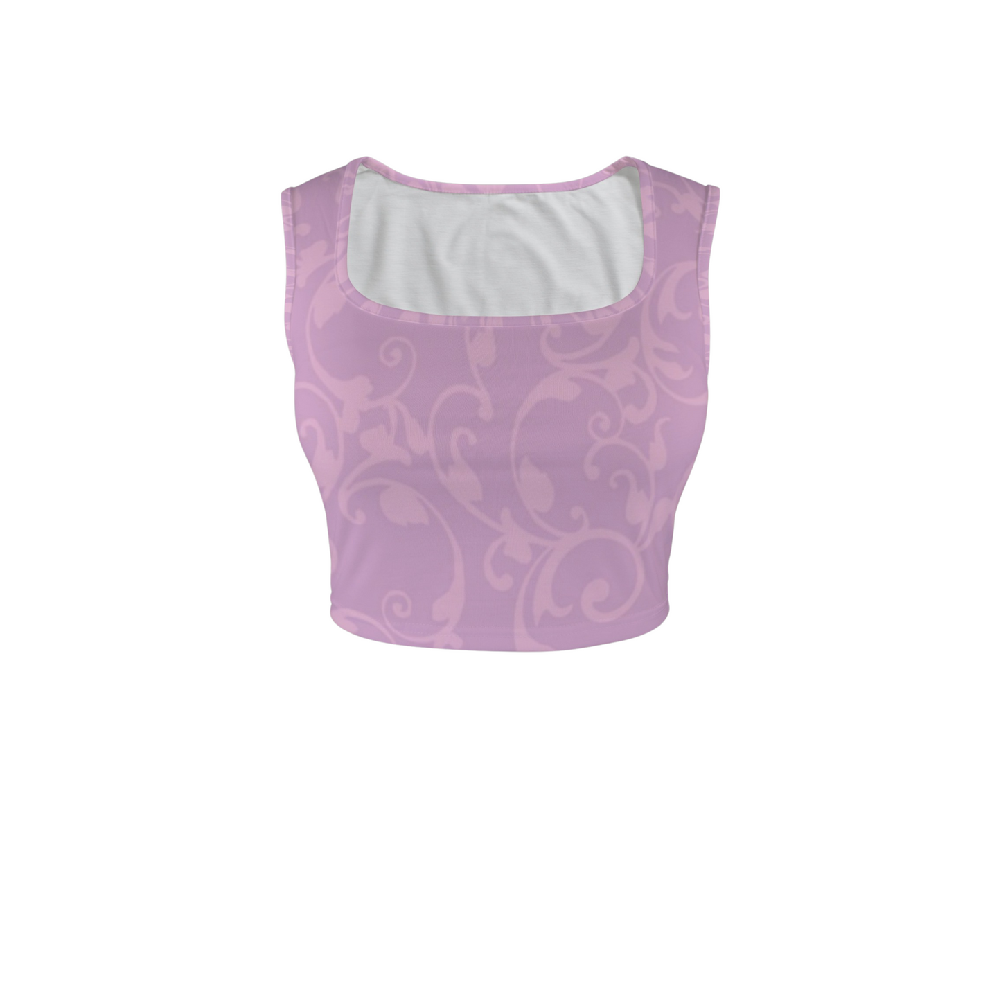 Rapunzel Swirl Square Neck Crop Top