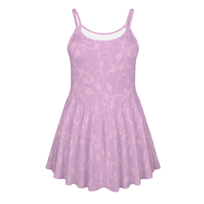 Rapunzel Swirl Pleat Skirt Active Dress