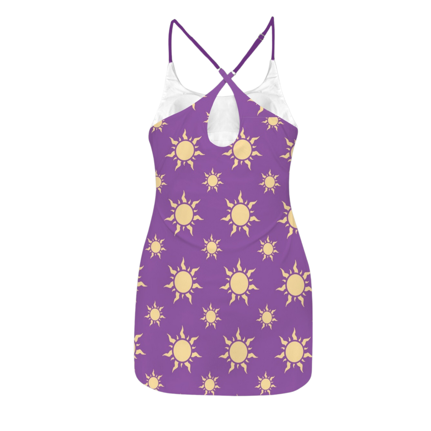 Rapunzel Violet Sun Criss Cross Back Active Dress