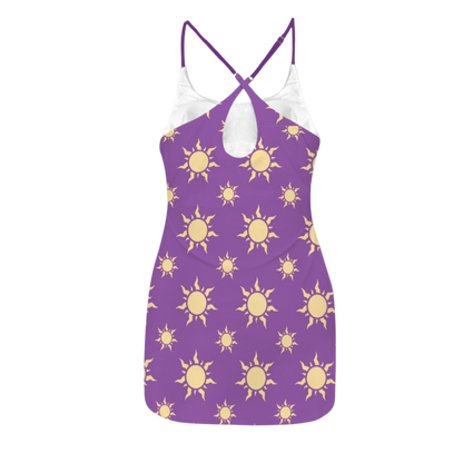 Rapunzel Violet Sun Criss Cross Back Active Dress