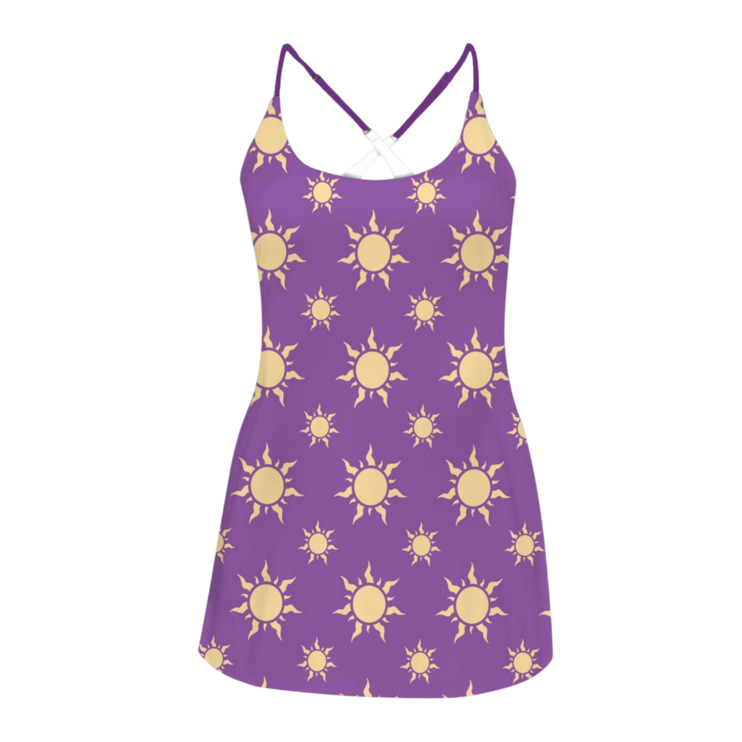 Rapunzel Violet Sun Criss Cross Back Active Dress