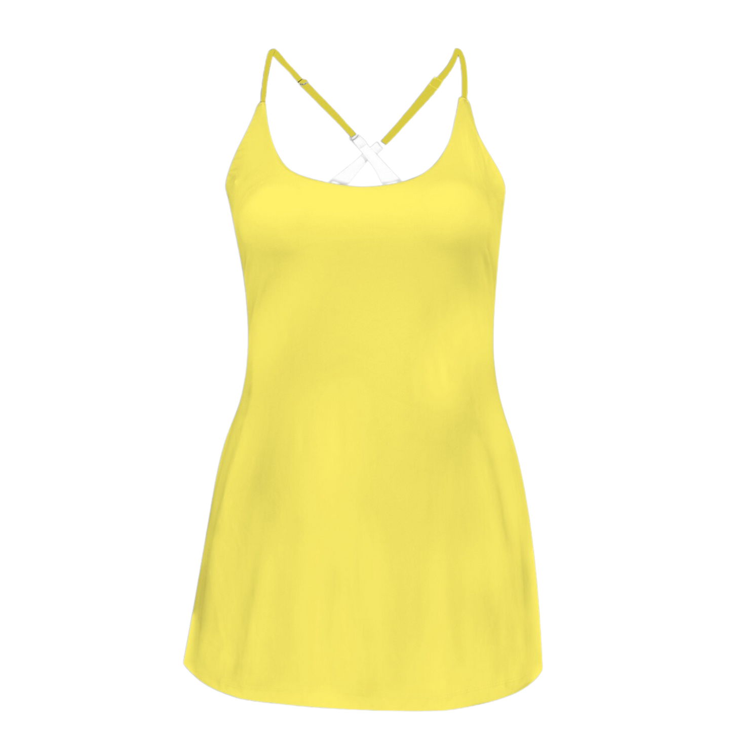 Belle Yellow Criss Cross Back Active Dress