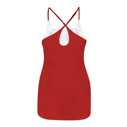 Royal Red Criss Cross Back Active Dress