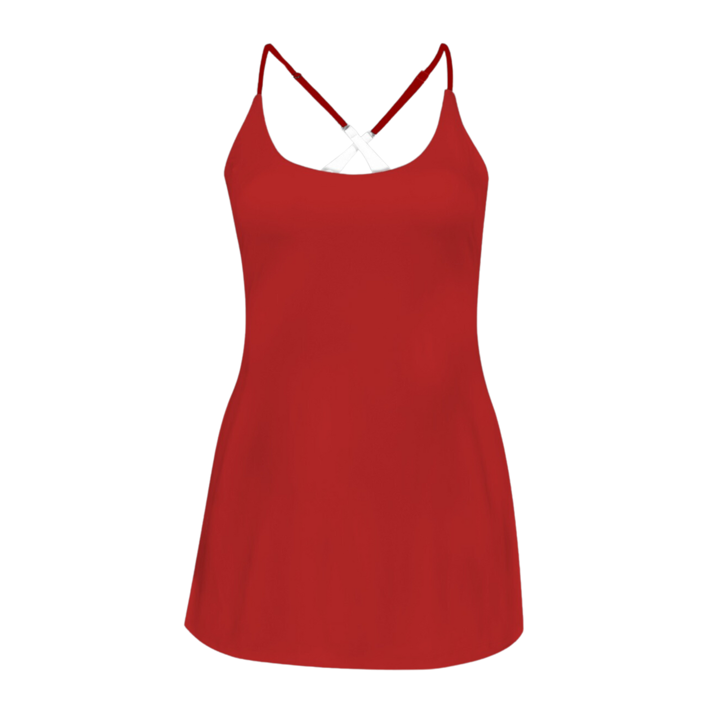 Royal Red Criss Cross Back Active Dress