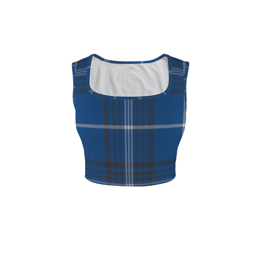 Houses Plaid Square Neck Crop Top