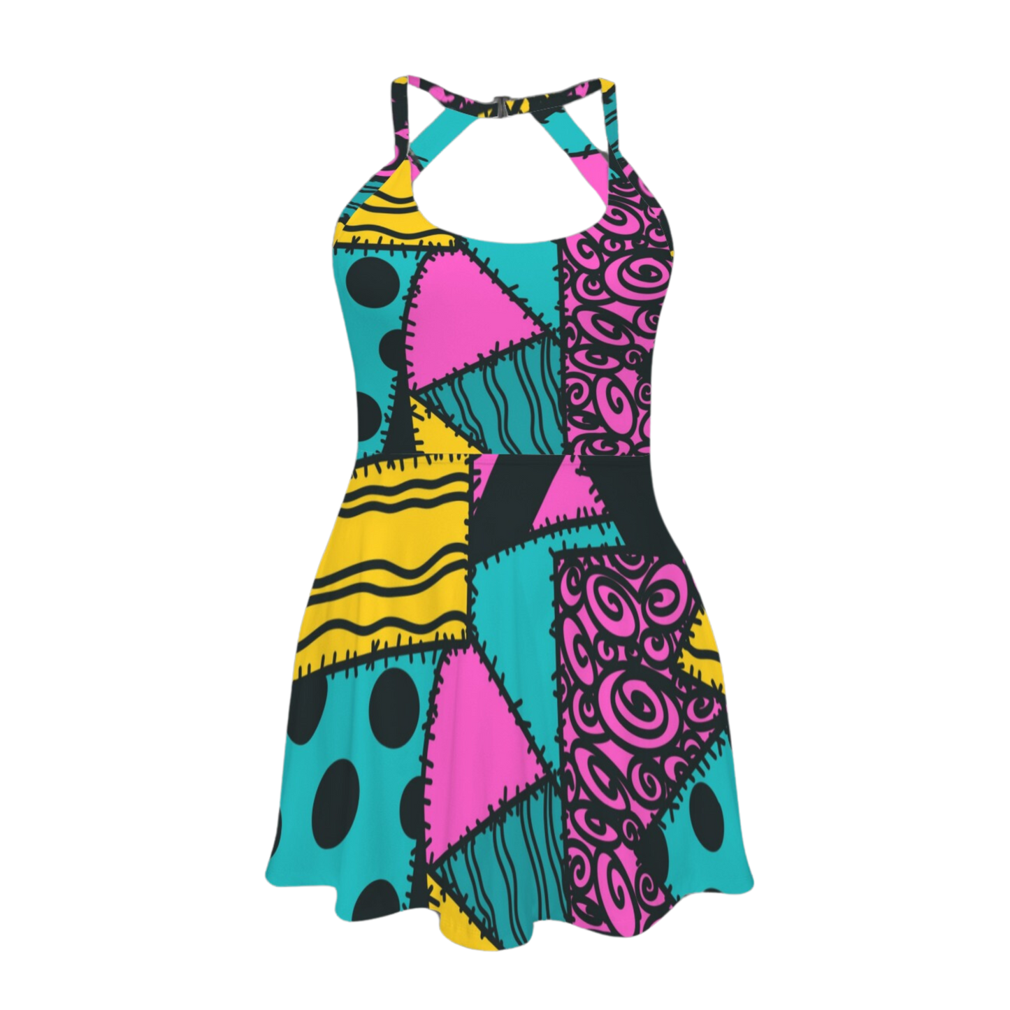 Sally Open Back Flare Skirt Active Dress