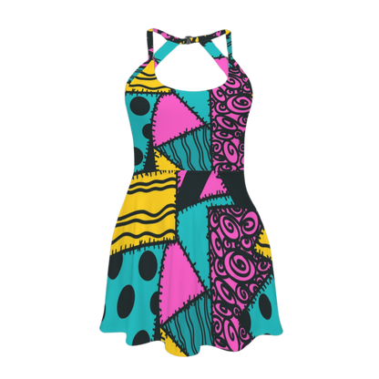 Sally Open Back Flare Skirt Active Dress