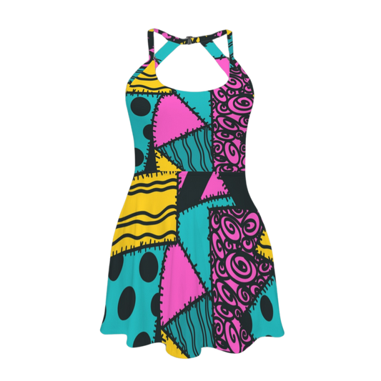 Sally Open Back Flare Skirt Active Dress