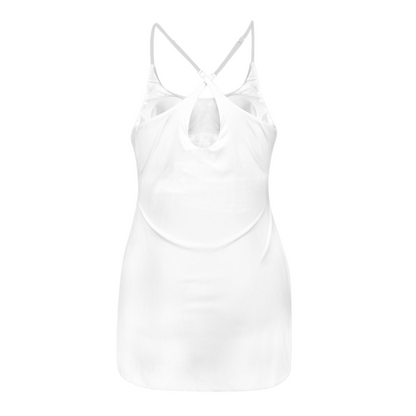 Snowman White Criss Cross Back Athletic Dress