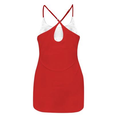 Sebastian Red Criss Cross Back Active Dress