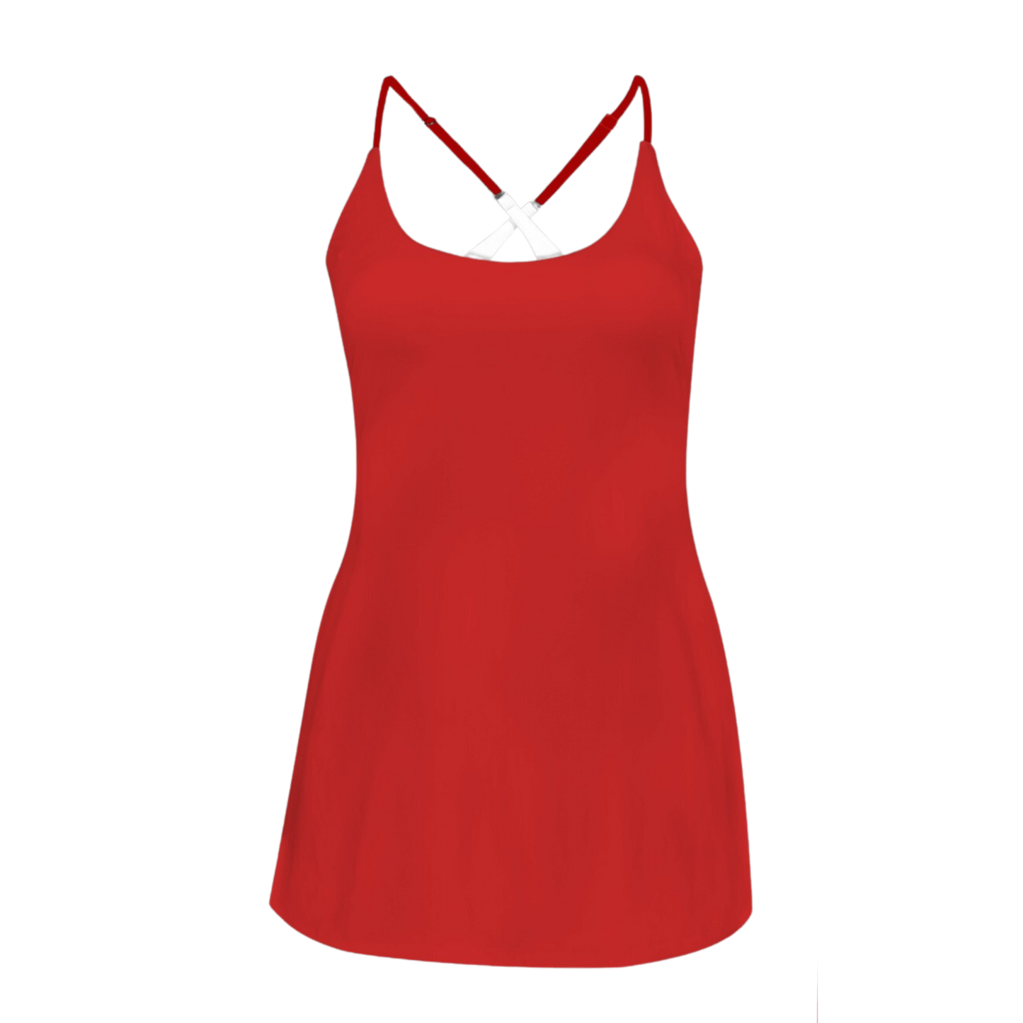 Sebastian Red Criss Cross Back Active Dress