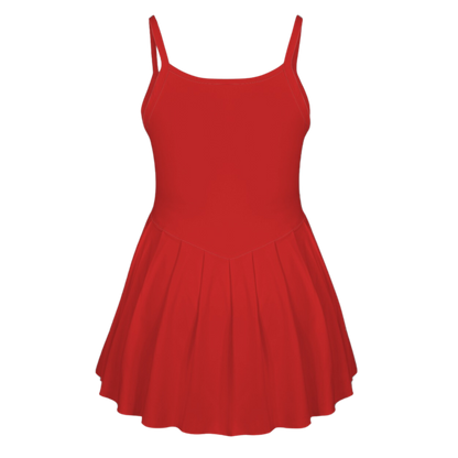 Sebastian Red Pleat Skirt Active Dress