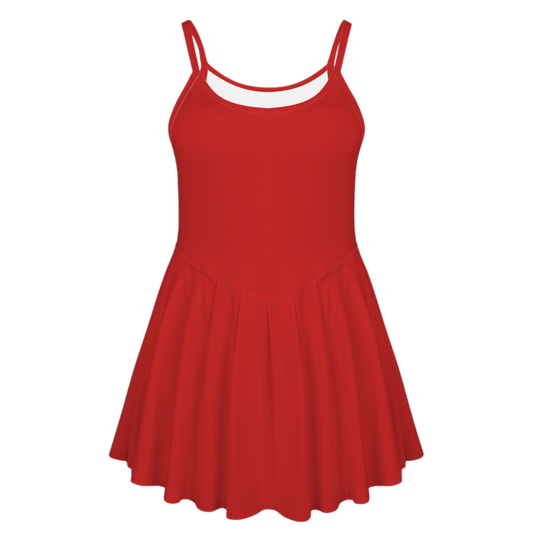 Sebastian Red Pleat Skirt Active Dress