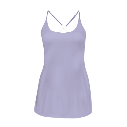 Sea Witch Purple Criss Cross Back Active Dress