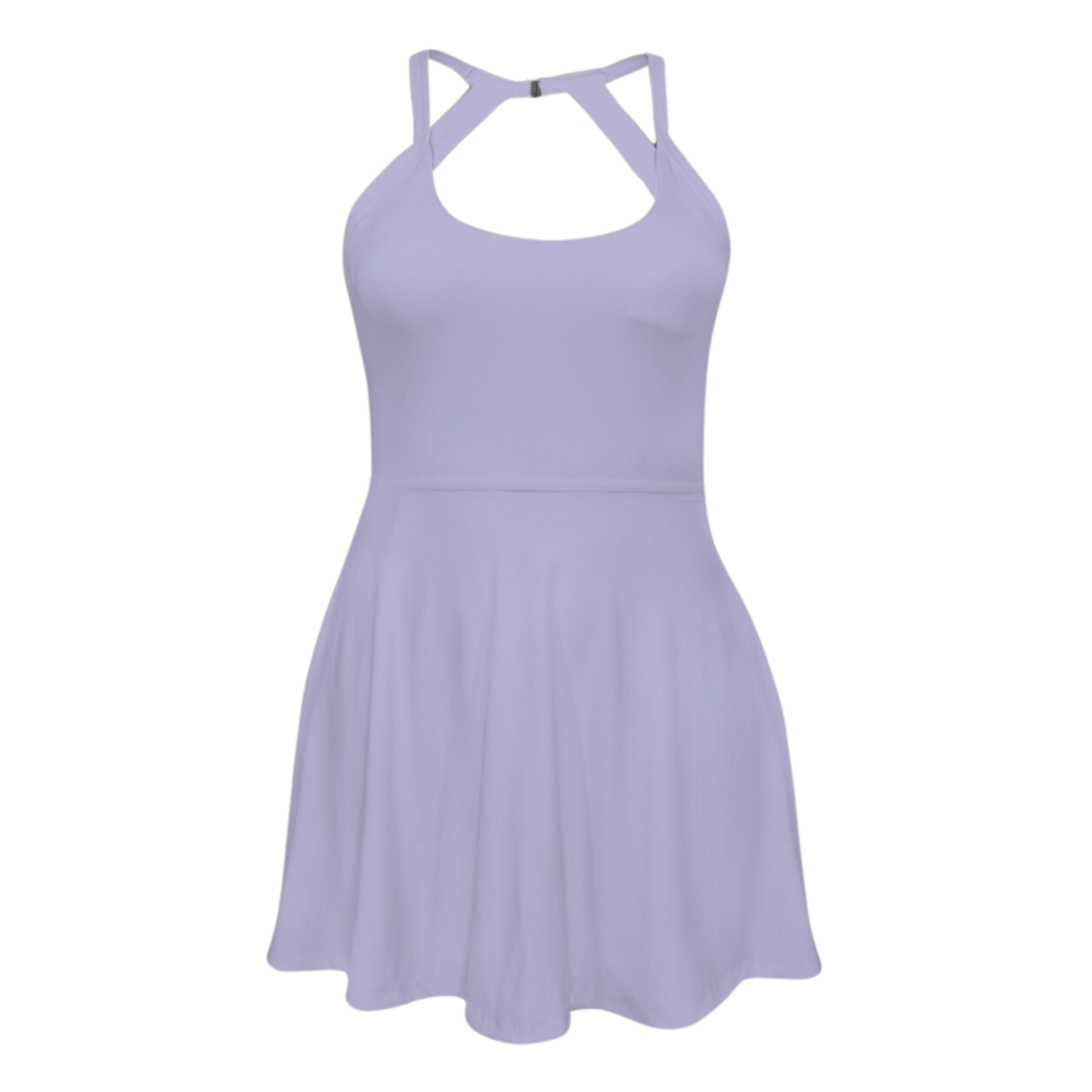 Sea Witch Purple Open Back Flare Skirt Active Dress