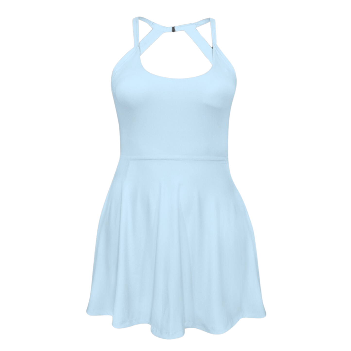 Glass Slipper Blue Open Back Flare Skirt Active Dress