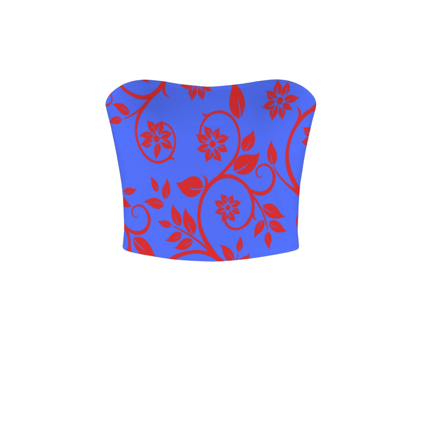 Snow Light Blue Crop Tube Top