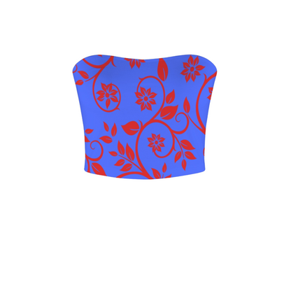 Snow Light Blue Crop Tube Top