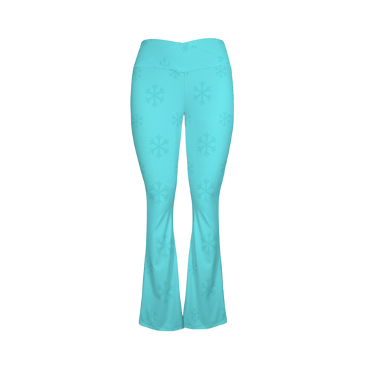 Elsa Snowflakes Flare Yoga Pants