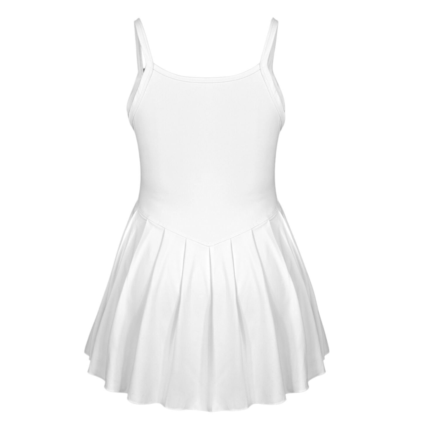 Snowman White Pleat Skirt Active Dress