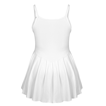 Snowman White Pleat Skirt Active Dress