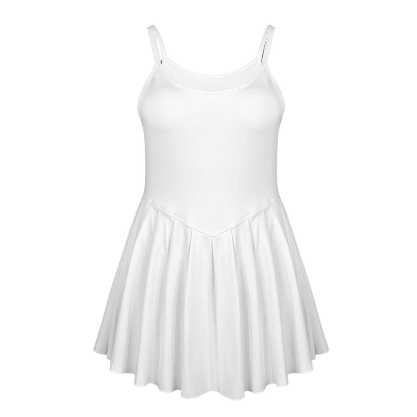 Snowman White Pleat Skirt Active Dress