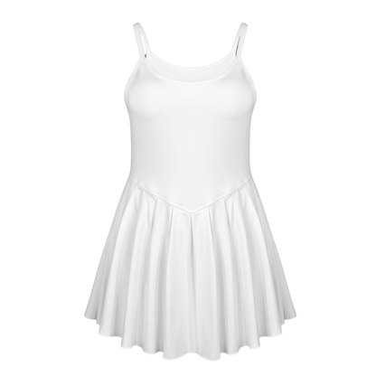 Snowman White Pleat Skirt Active Dress