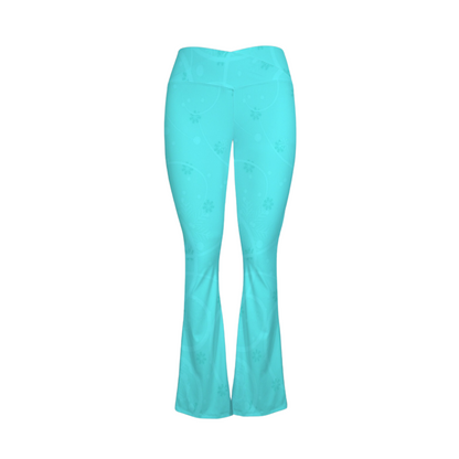 Elsa Swirls & Snowflakes Flare Yoga Pants