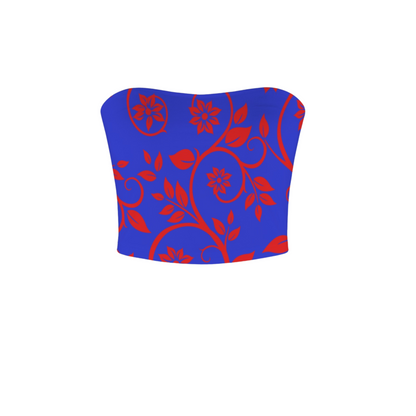 Snow Blue Crop Tube Top