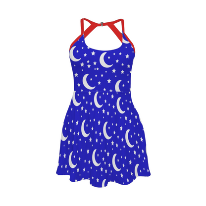 Sorcerer Mouse Open Back Flare Skirt Active Dress