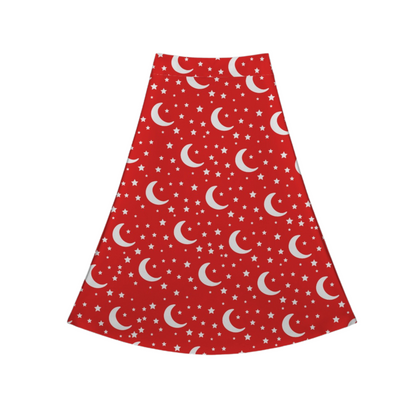Sorcerer Red Crossover Midi Skort