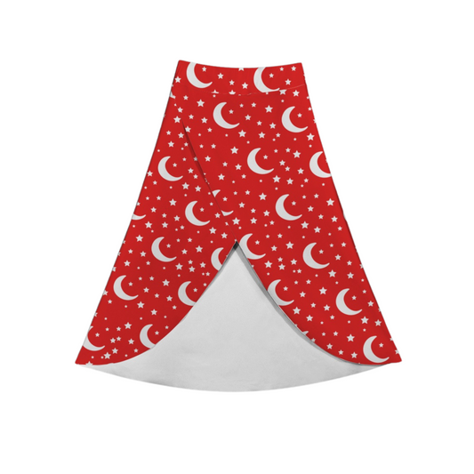 Sorcerer Red Crossover Midi Skort