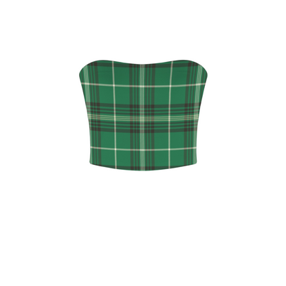 Houses Plaid Crop Tube Top