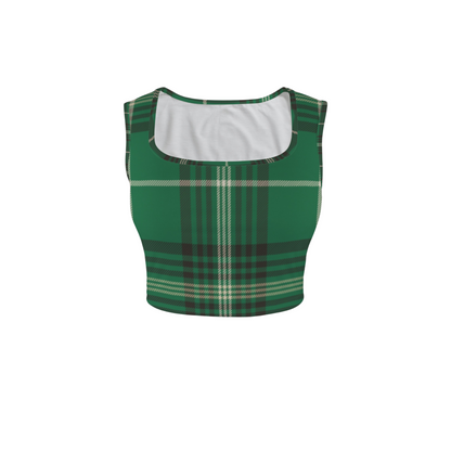 Houses Plaid Square Neck Crop Top