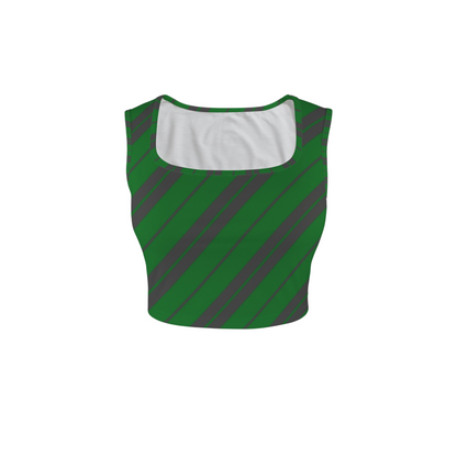 Houses Stripes Square Neck Crop Top