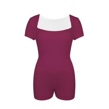 Evil Stepmother Maroon Onez Tee Active Romper