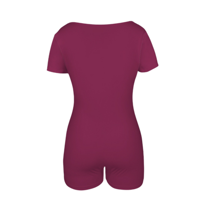 Evil Stepmother Maroon Onez Tee Active Romper