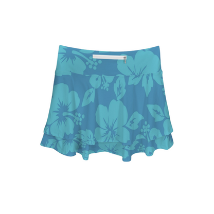 Ohana Hibiscus Ruffle Active Skort