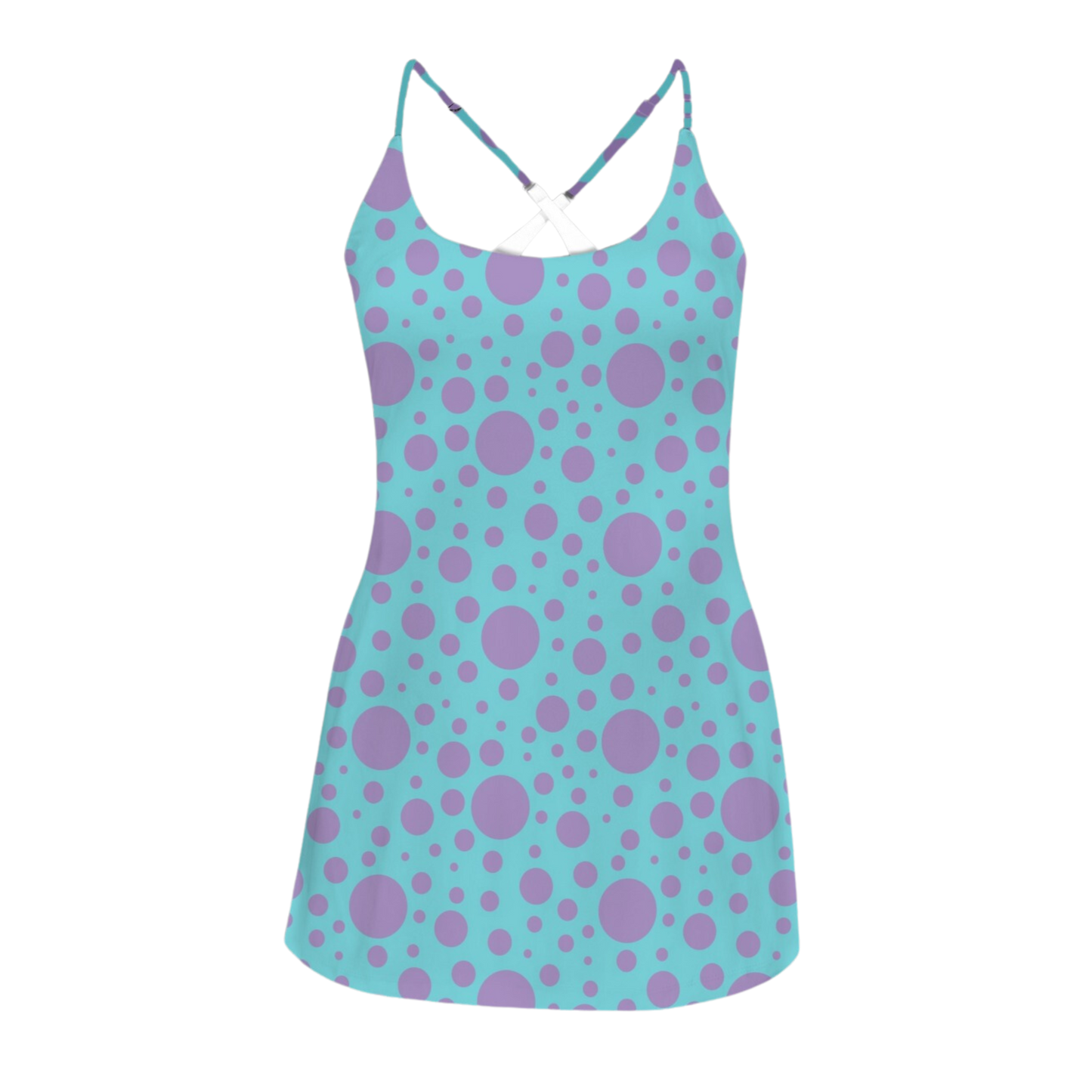 Sull E Dots Criss Cross Back Active Dress