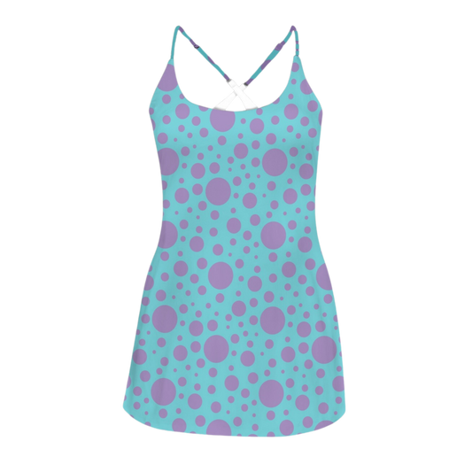 Sull E Dots Criss Cross Back Active Dress