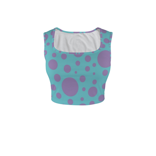 Sully Dot Square Neck Crop Top