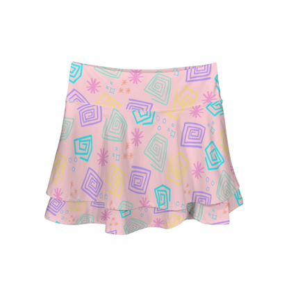 Spinning Teacups Ruffle Active Skort