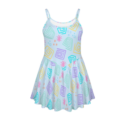 Spinning Cups Pleat Skirt Active Dress