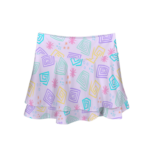 Spinning Teacups Ruffle Active Skort