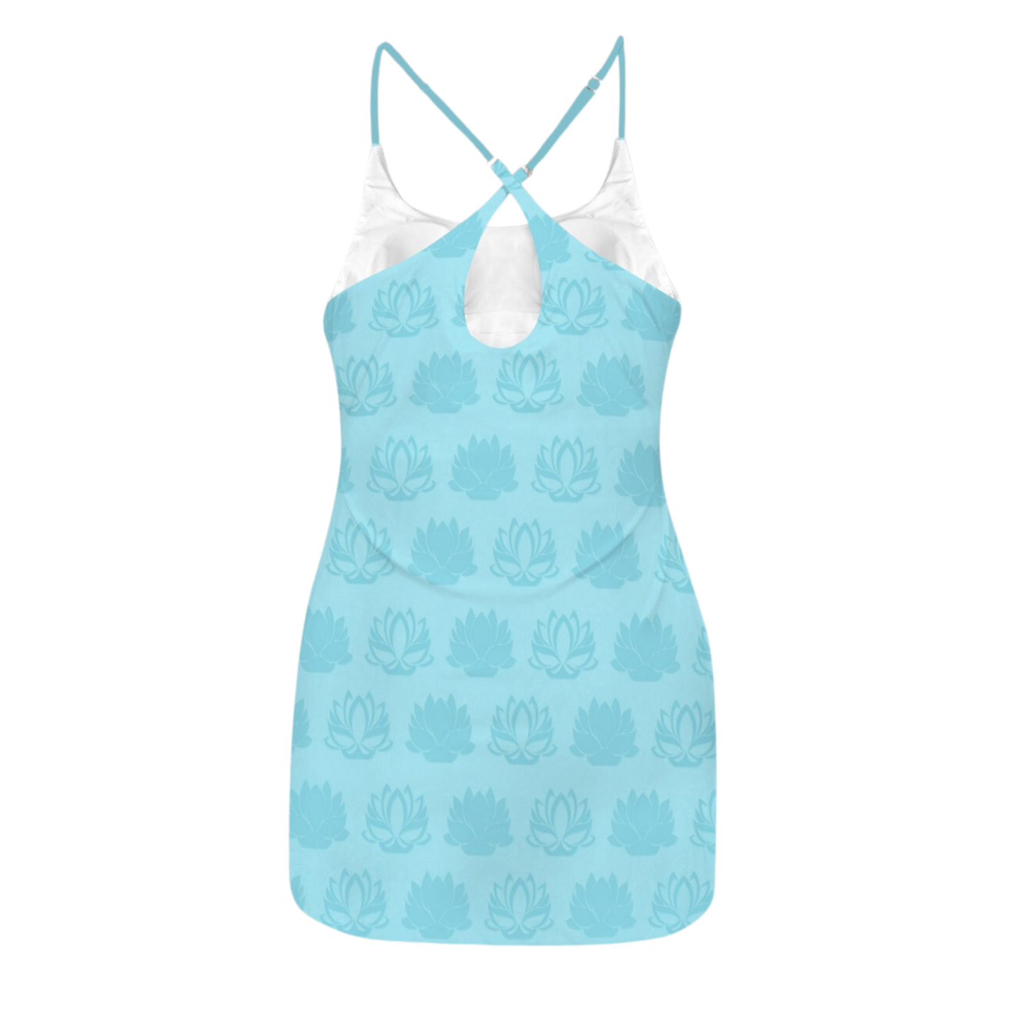 Tia Lotus Wishing Star Blue Criss Cross Back Active Dress