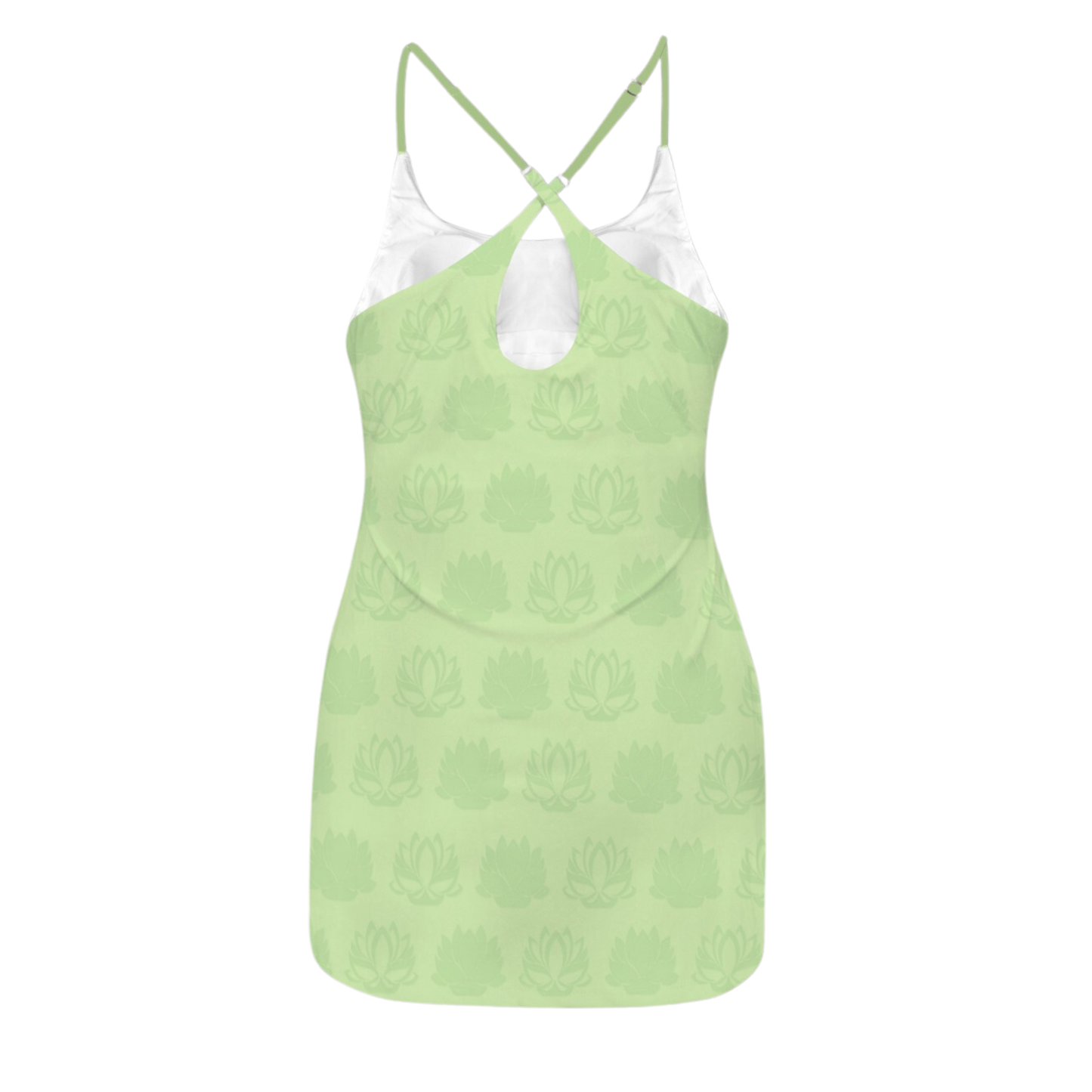 Tia Lotus Light Green Criss Cross Back Active Dress