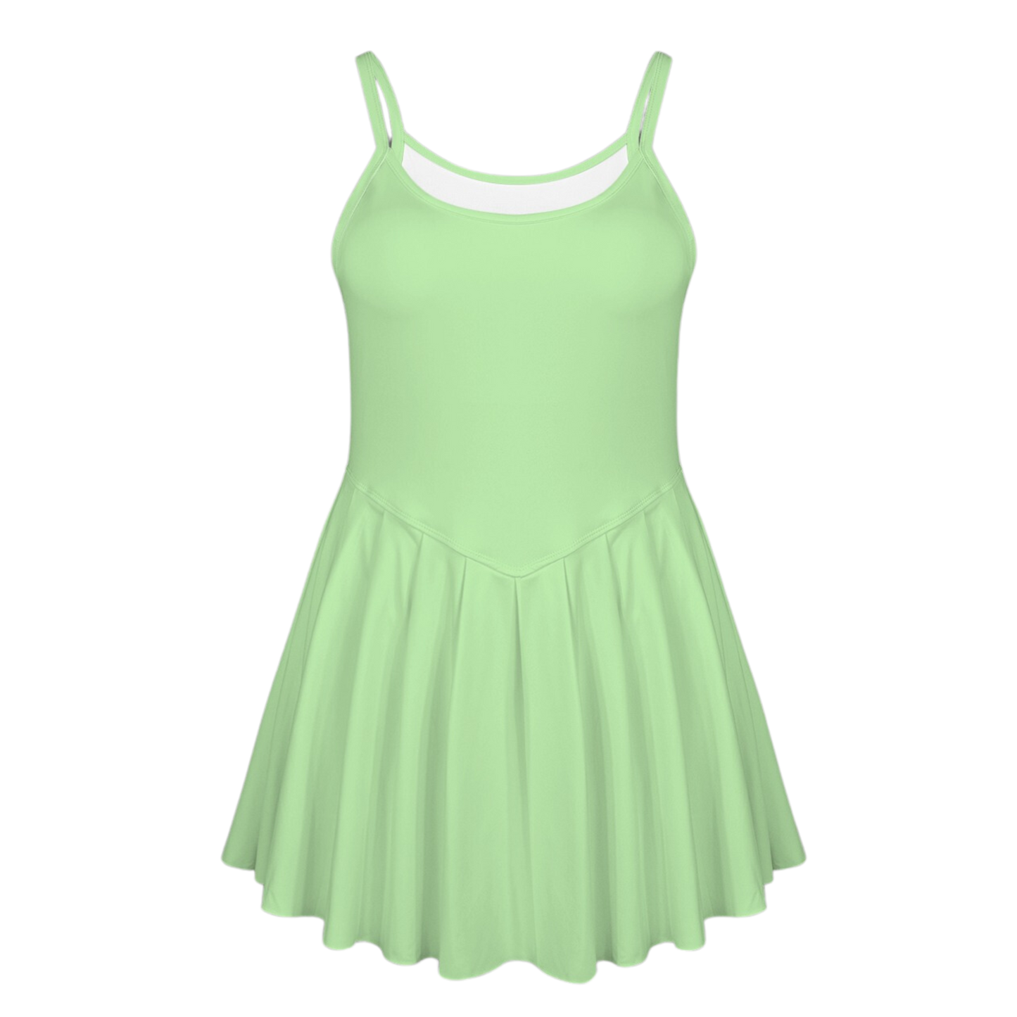 Tia Green Pleat Skirt Active Dress