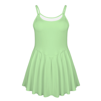 Tia Green Pleat Skirt Active Dress